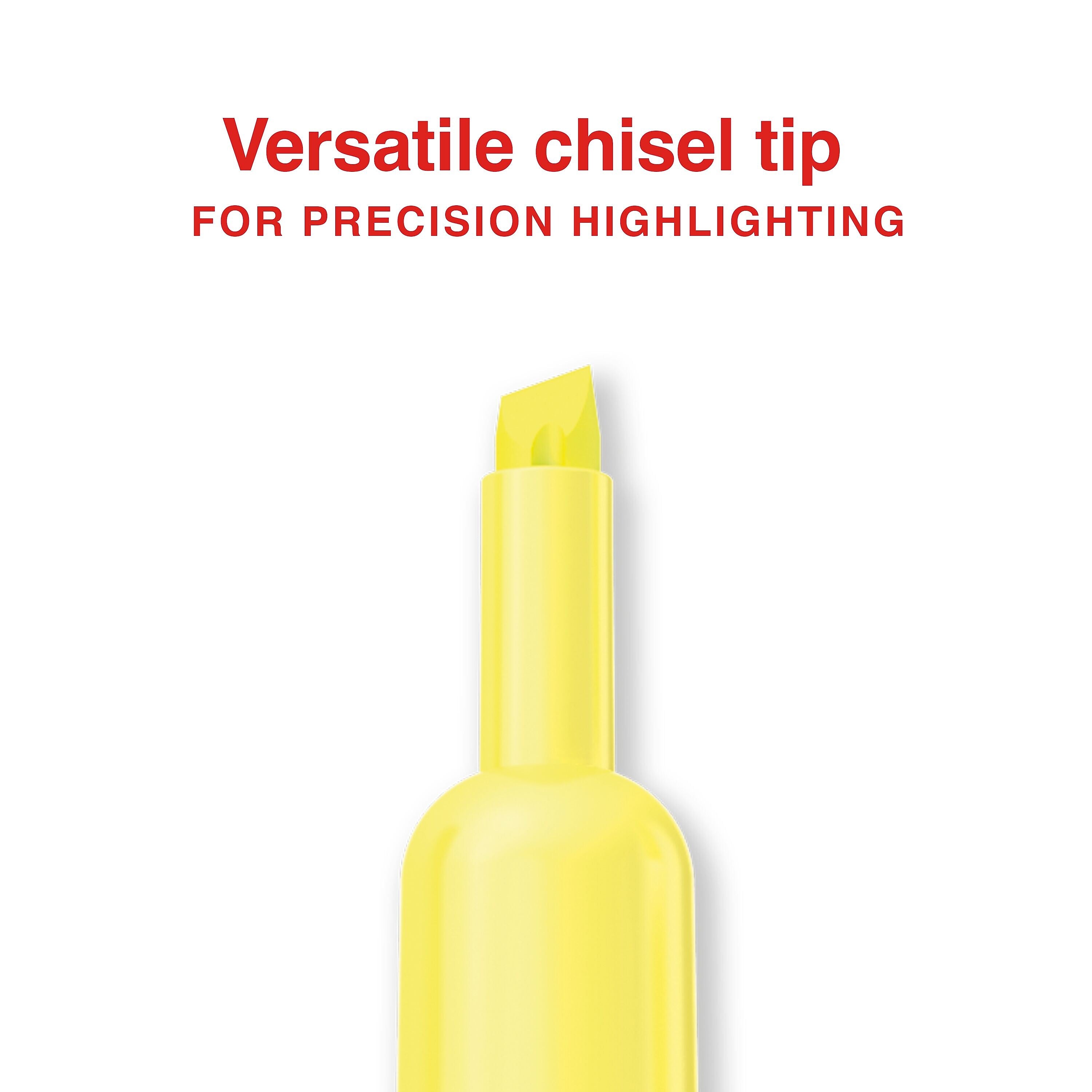 Staples Hype Tank Highlighter, Chisel Tip, Yellow, 36/Pack (ST62941)