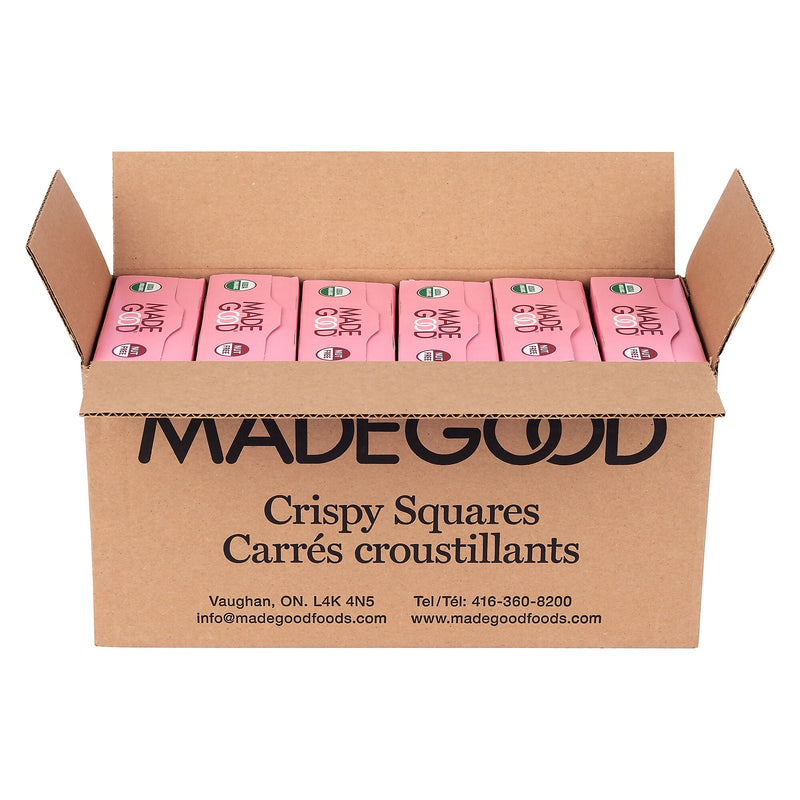 Madegood Gluten Free Strawberry Crispy Squares, 0.78 oz., 6/Box, 6 Boxes/Pack (307-00428)
