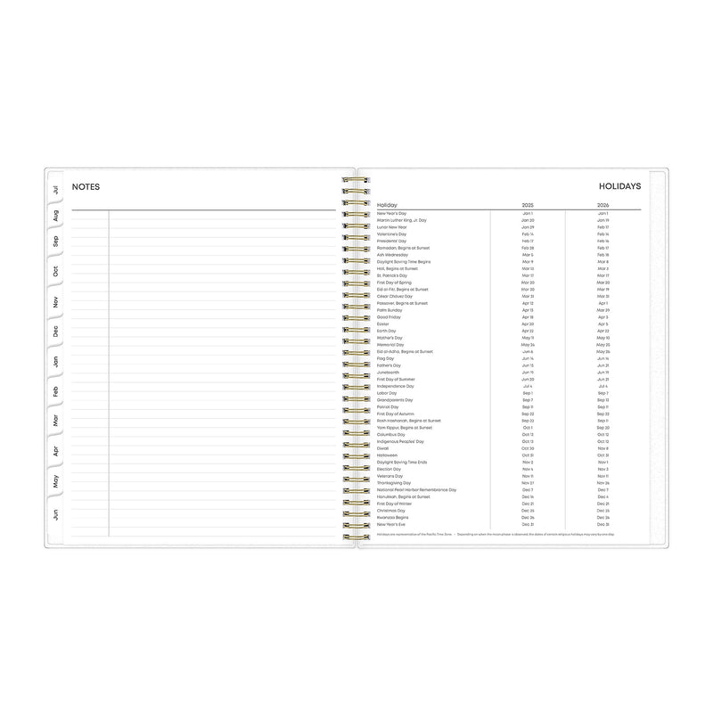 2025-2026 Blue Sky Gemma 8.5" x 11" Academic Year Weekly & Monthly Planner, Plastic Cover, Multicolored (118177-A26)