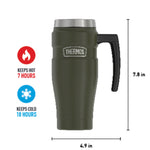 Thermos King Stainless Steel Vacuum Insulated Travel Mug, 16 oz., Army Green (EASK1000AG4)