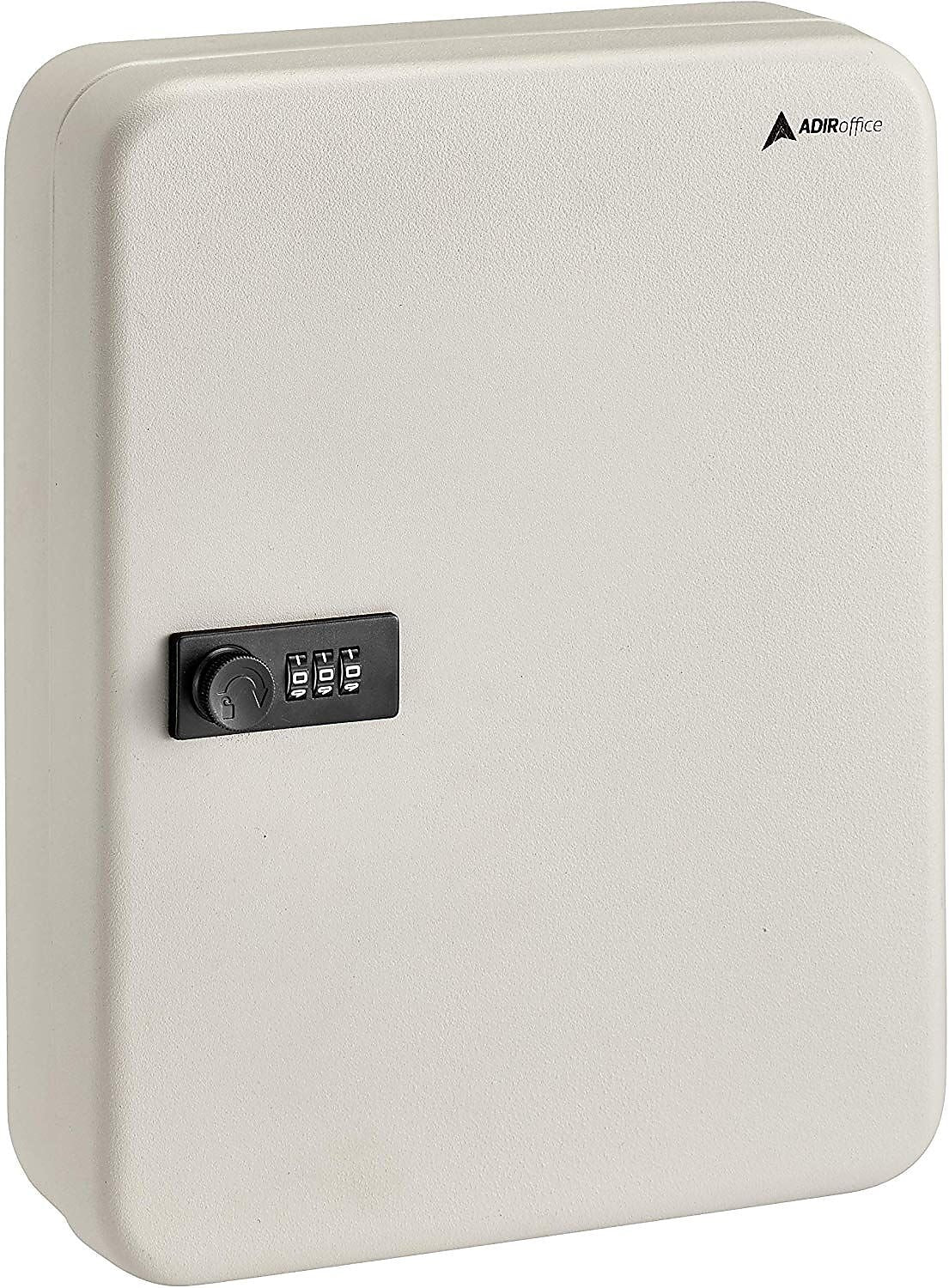 AdirOffice 30 Key Combination Lock Key Cabinet, White (682-30-WHI)