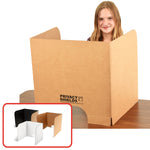 Classroom Products Foldable Cardboard Freestanding Privacy Shield, 20"H x 20"W, Kraft, 20/Box (VB2020 KR)