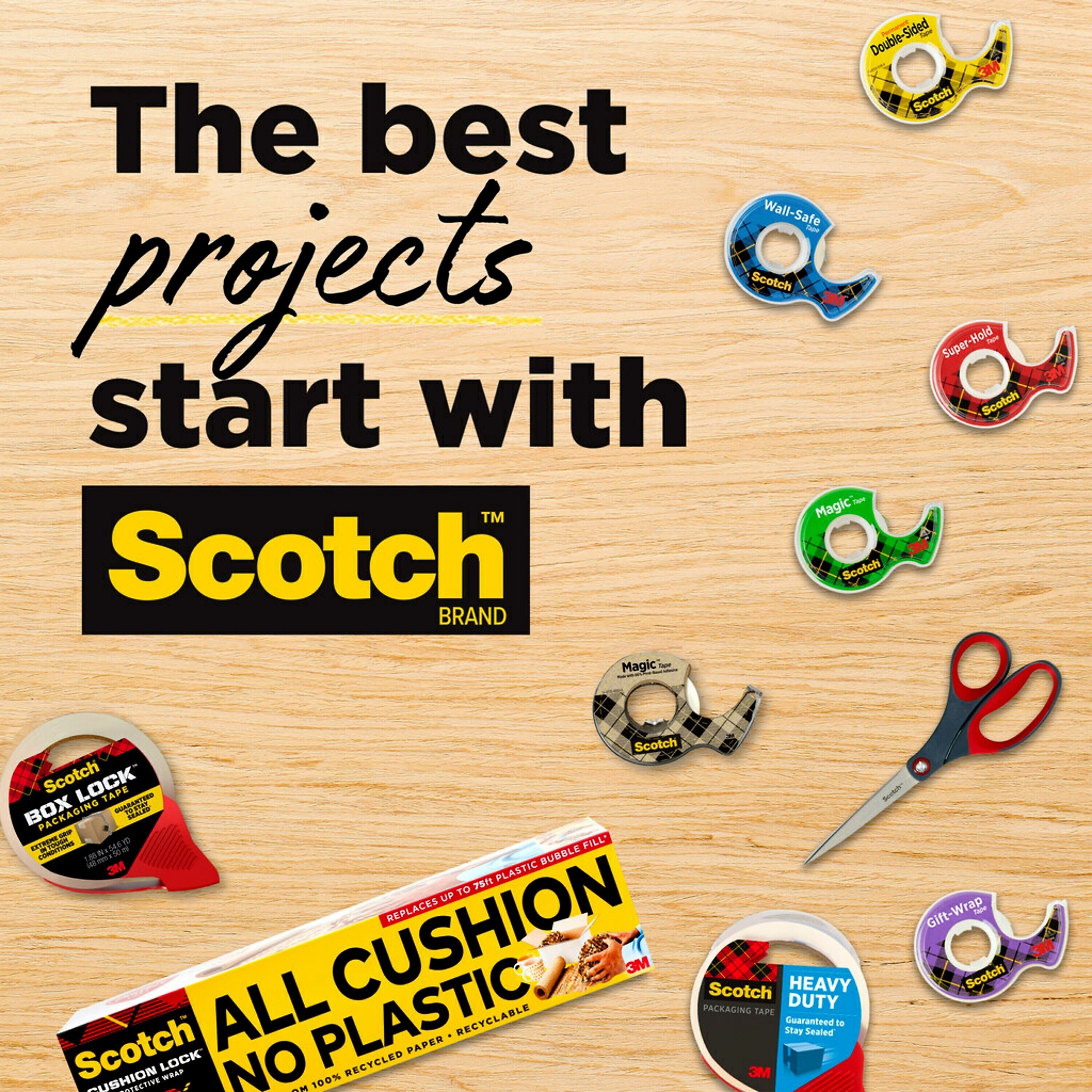 Scotch Desktop Dispenser, 3", 1" Core, Black (C60-ST)
