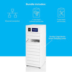 Luxor Kwik IQ Pro Lockable 10-Unit Electronics Storage Cabinet, White Steel (KBSL104)