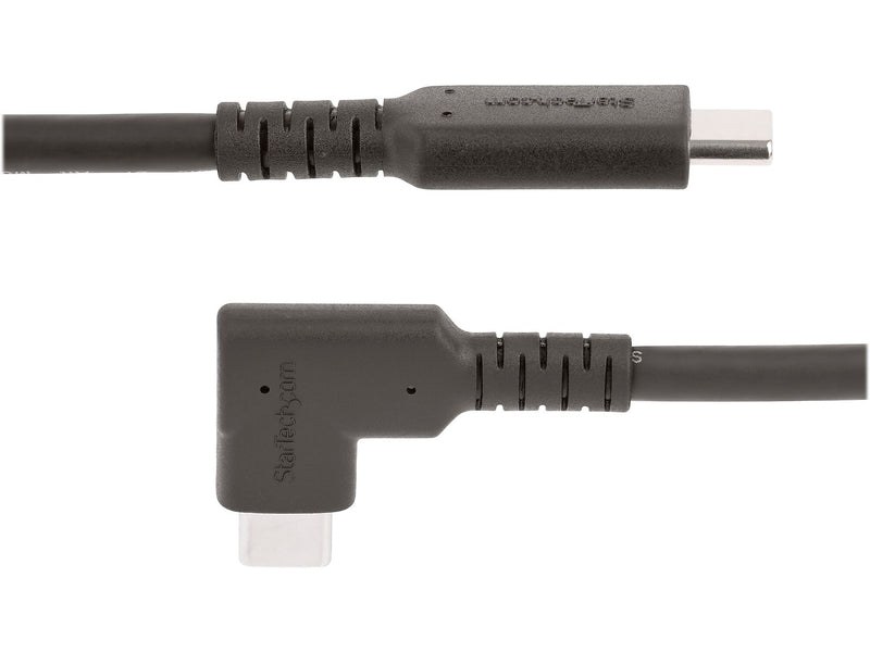 StarTech 6.6ft USB-C Cable, Right-Angled, USB 5Gbps, 100W (5A) PD, 4K 60Hz DP Alt Mode, Rugged USB C Cord, Thunderbolt Compat