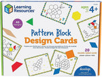 Learning Resources Pattern Block Design Cards, Assorted Colors, 20/Set (LER6133)