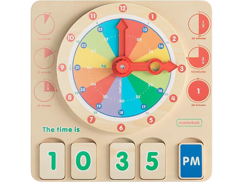 Flash Furniture Bright Beginnings Telling Time Learning Board (MK-MK11145-GG)