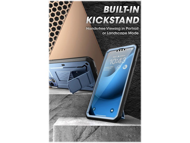 SUPCASE Unicorn Beetle PRO Metallic Blue Rugged Case for iPhone 14 (SUP-iPhone2021/22-6.1-UBPro-SP-Tilt)