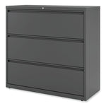 Alera 3-Drawer Lateral File Cabinet, Letter/Legal Size, Lockable, 40.25"H x 42"W x 18.63"D, Charcoal (ALEHLF4241CC)