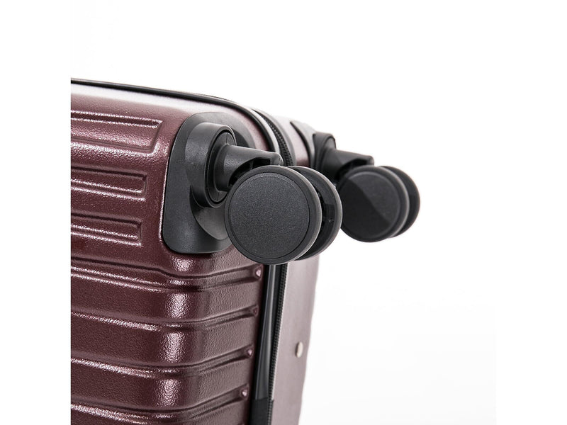 InUSA Drip 24" Hardside Suitcase, 4-Wheeled Spinner, TSA Checkpoint Friendly, Wine (IUDRI00M-WIN)