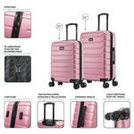 InUSA Trend 2-Piece Hardside Spinner Luggage Set, TSA Checkpoint Friendly, Rose Gold (IUTRE0SM-ROS)