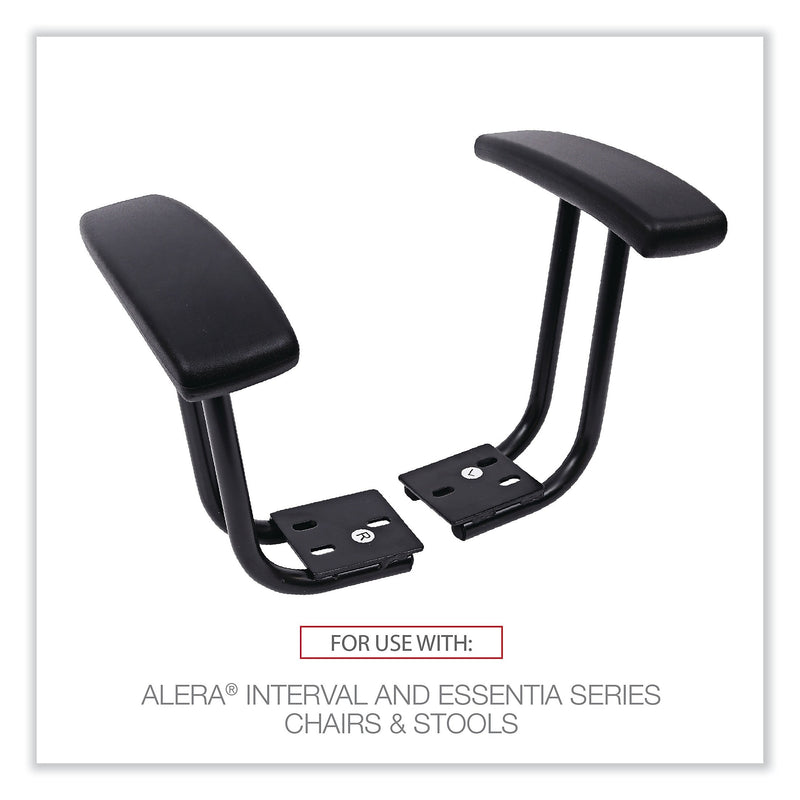 Alera® Fixed T-Arms for Interval IN48B Series Task Chairs, Black, 2/Pair (ALEIN49AKB10B)