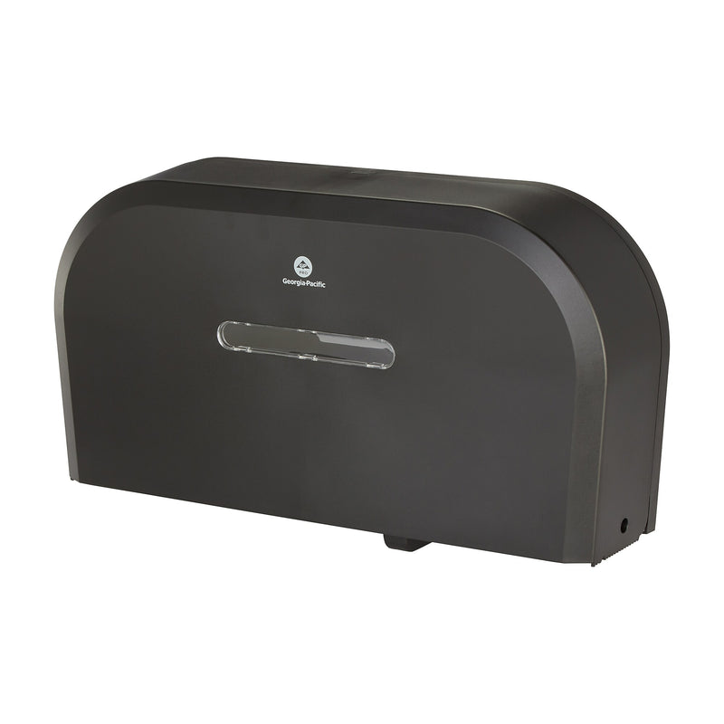 Georgia-Pacific Jumbo Jr. Dual-Roll Toilet Paper Dispenser, Black (59210)