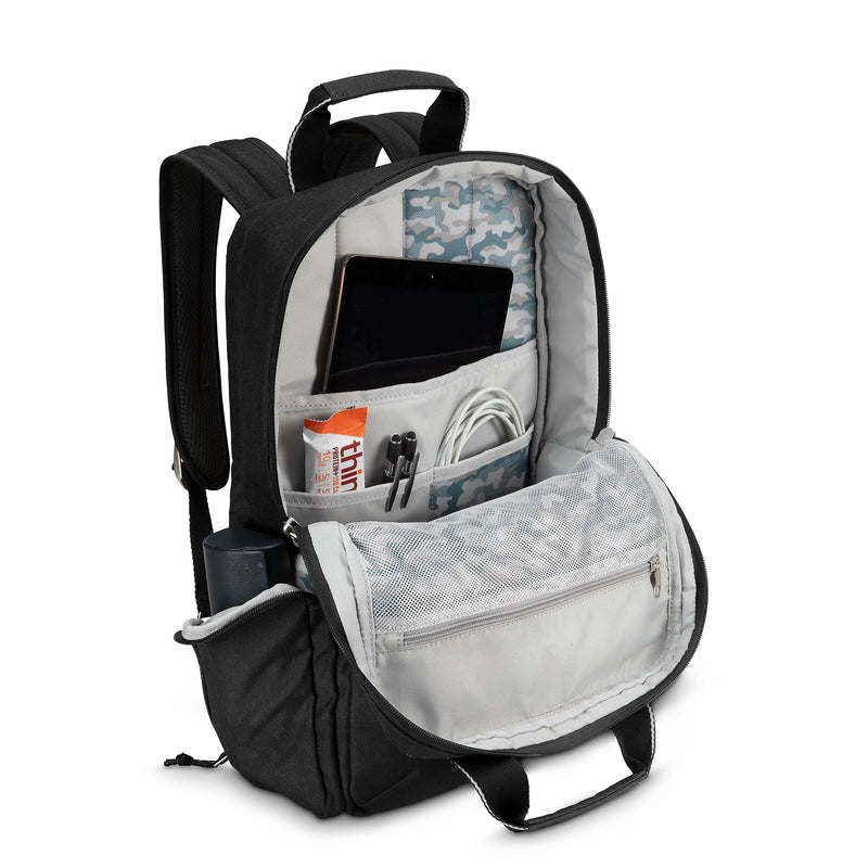 Skyway Luggage Rainier Deluxe Laptop Backpack, Crater Black (505-17-001-BKP)