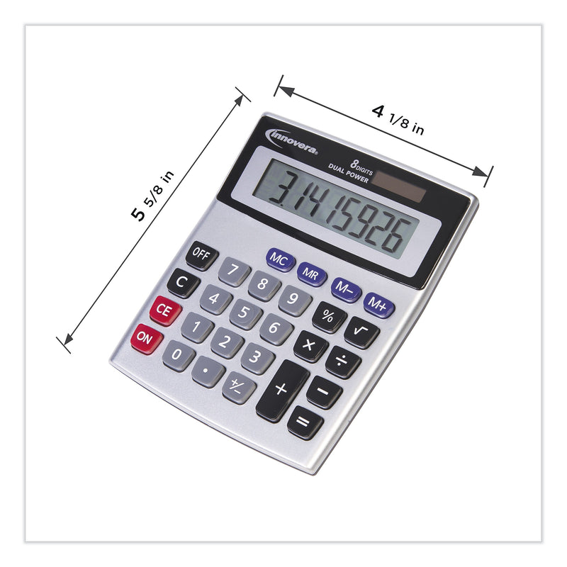 Innovera 15925 Portable Minidesk Calculator, 8-Digit Lcd