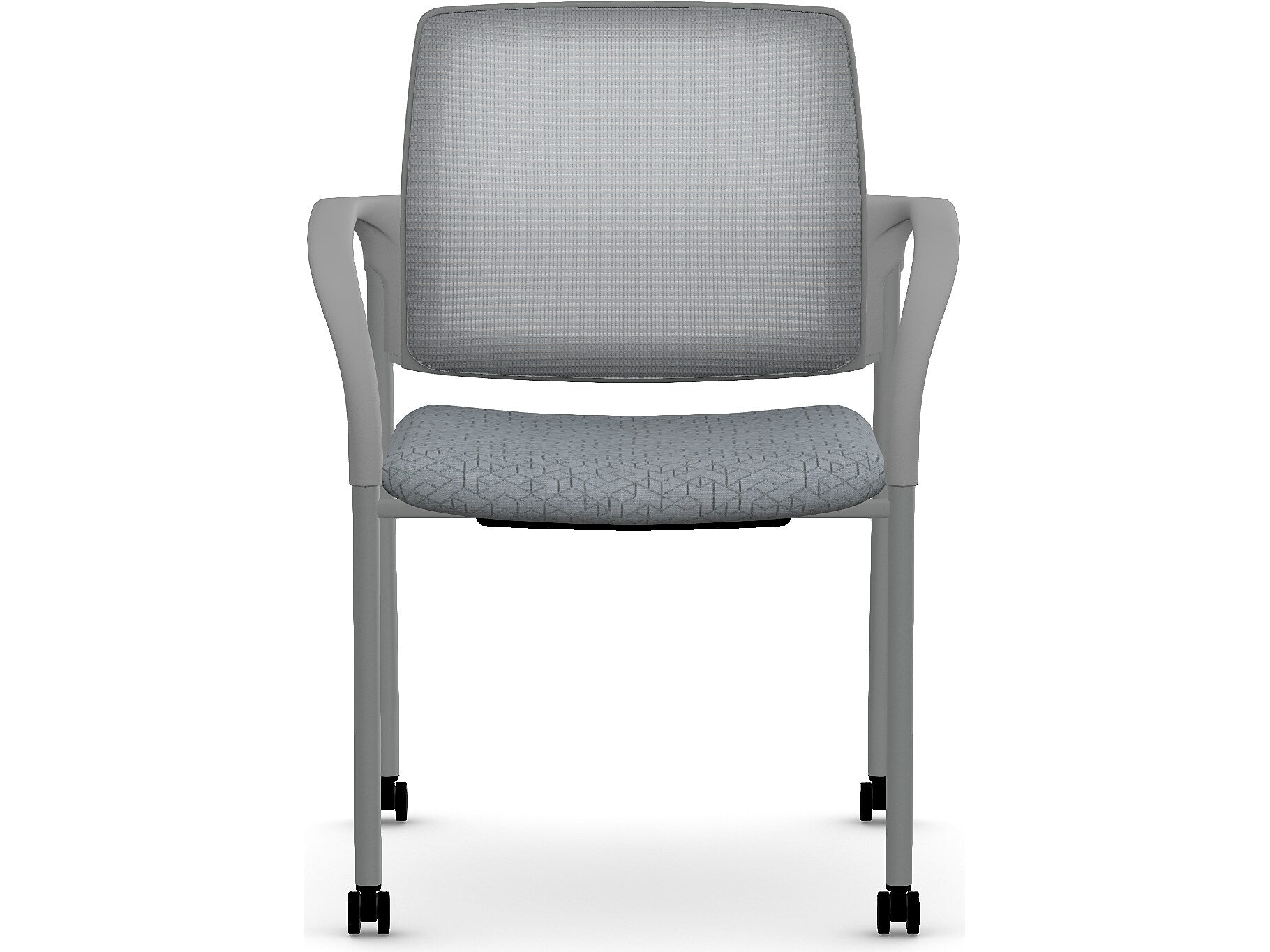 HON Ignition Fabric/Mesh Multipurpose Stacking Chair, Basalt/Silver (HIGS6.F.H.IF.APX25.PR8T)