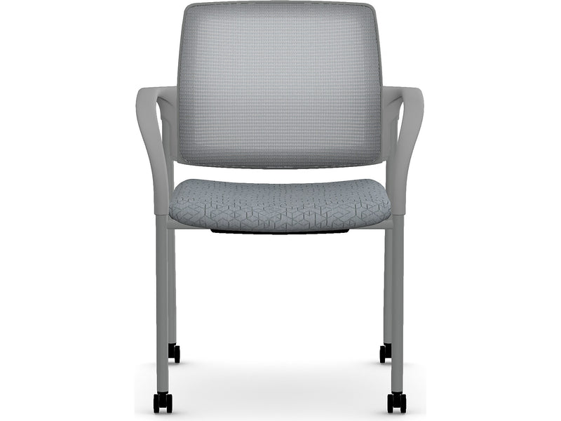 HON Ignition Fabric/Mesh Multipurpose Stacking Chair, Basalt/Silver (HIGS6.F.H.IF.APX25.PR8T)