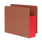Pendaflex File Pocket, 3 1/2" Expansion, Letter Size, Brown/Red, 10/Box (1007024)