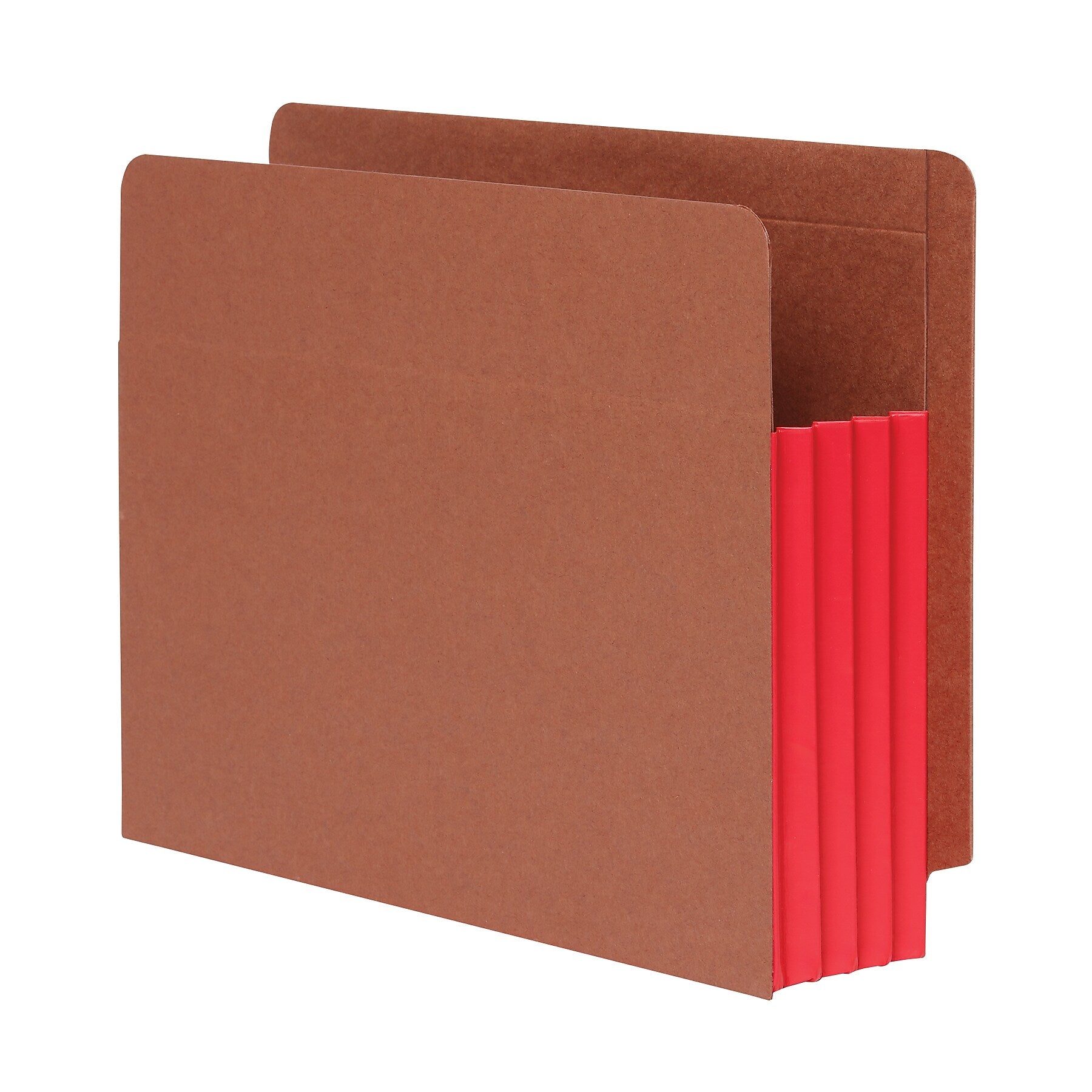 Pendaflex File Pocket, 3 1/2" Expansion, Letter Size, Brown/Red, 10/Box (1007024)