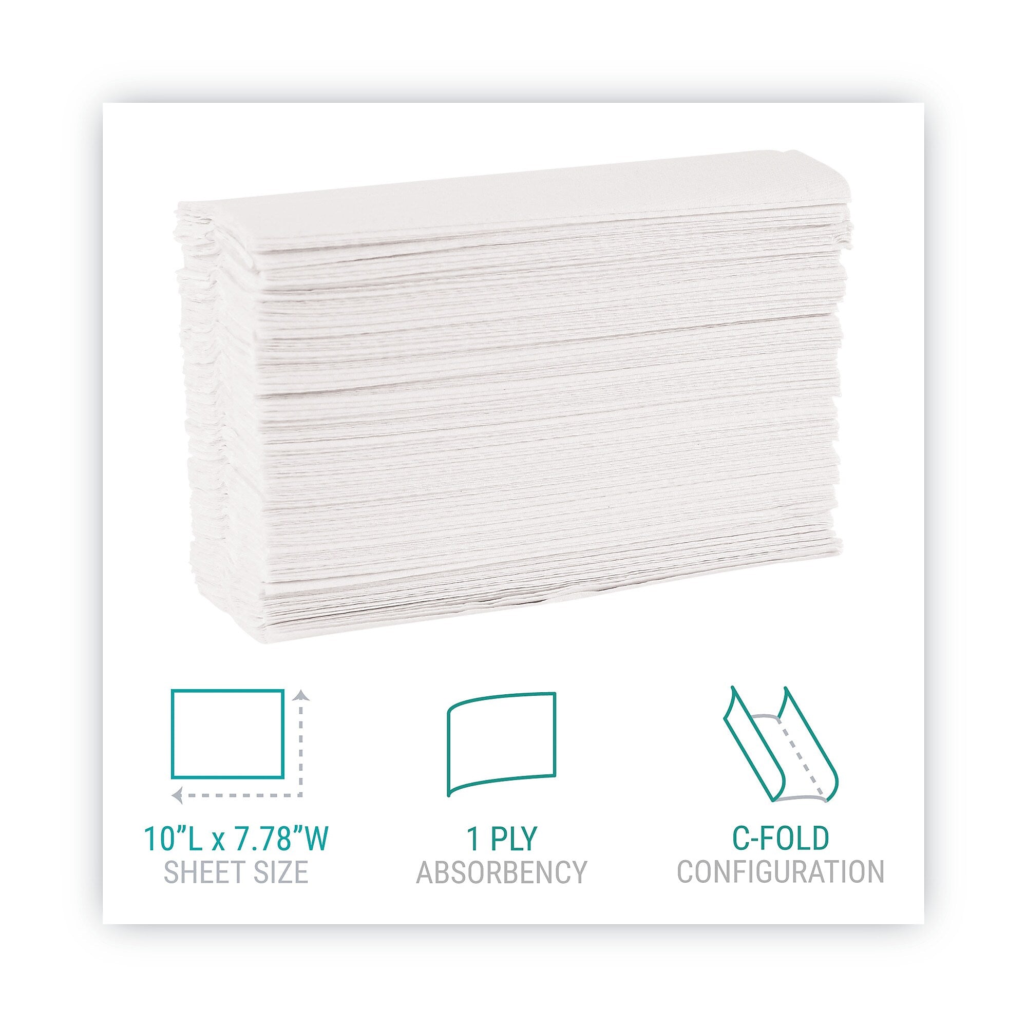 Windsoft C-Fold Paper Towel, 1-Ply, 150 Sheets/Pack, 2400 Sheets/Carton (WIN 101)