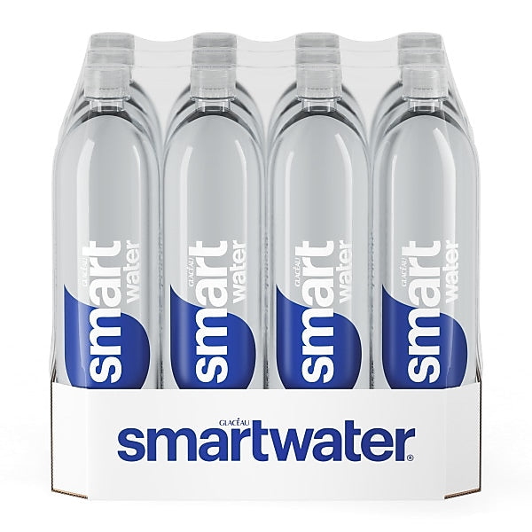 Smartwater Distilled Water, 33.8 oz., 12 Bottles/Carton (786162338006)
