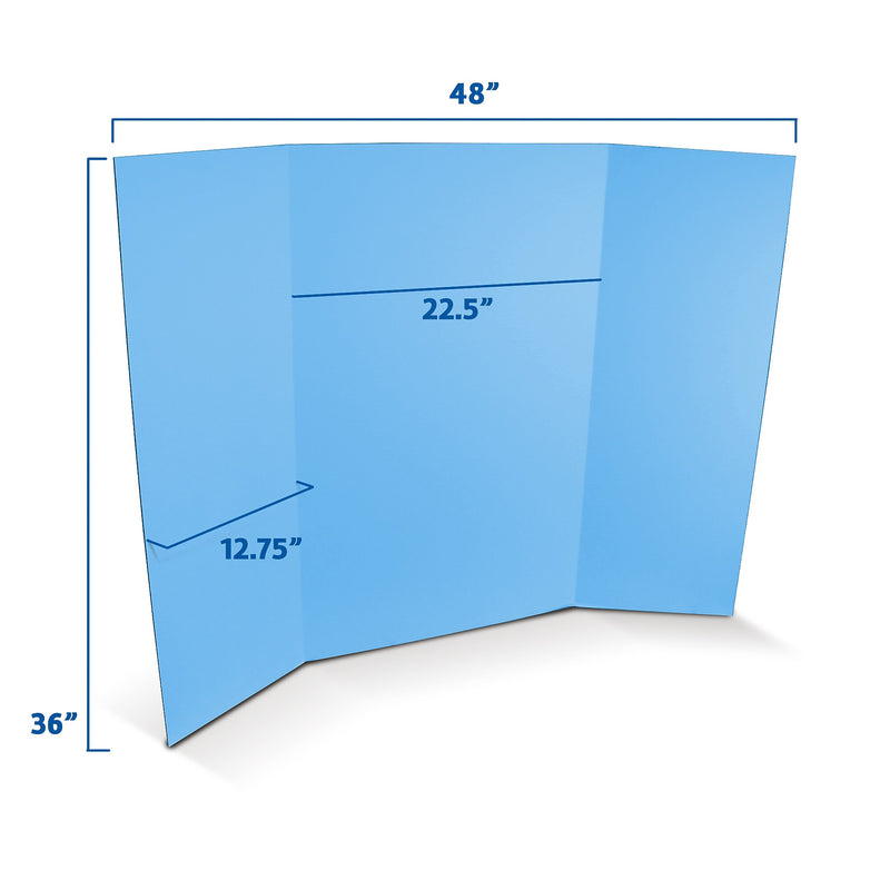 Flipside Corrugated Project Board, 3' x 4', Sky Blue, 24/Carton (30066-24)