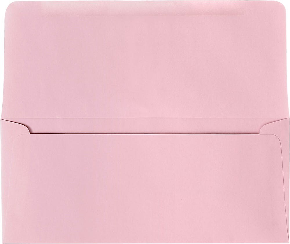 JAM Paper #9 Booklet Envelopes, 3 7/8" x 8 7/8", Pastel Baby Pink, 50/Pack (R2174-50)