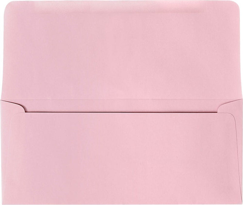 JAM Paper #9 Booklet Envelopes, 3 7/8" x 8 7/8", Pastel Baby Pink, 50/Pack (R2174-50)