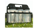 Champion Sports Plastic Water Bottle, 32 oz., Clear/Black, 6/Pack (CWBWXSET)
