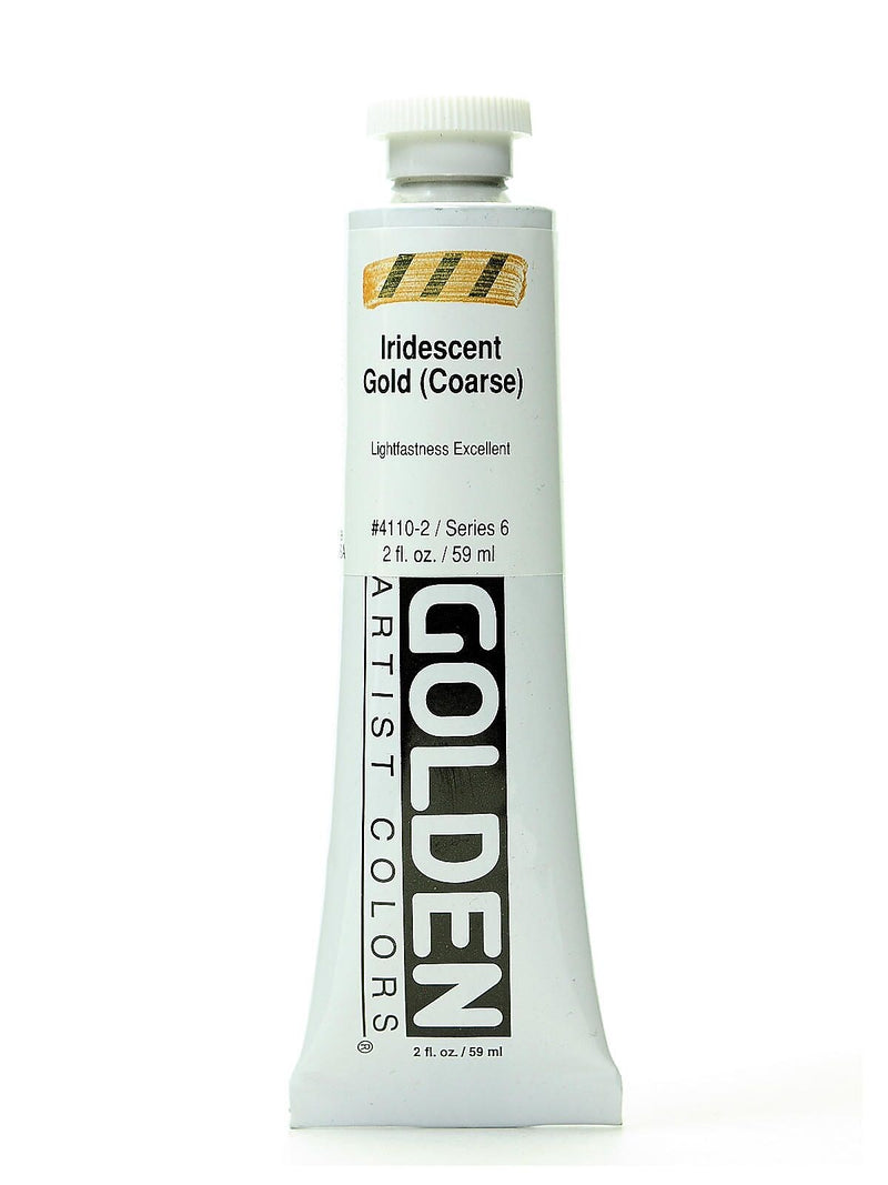 Golden Iridescent And Interference Acrylic Paints Iridescent Gold Coarse 2 Oz.