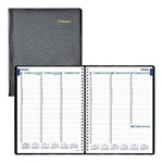 2026 Blueline Plan and Link 9.06" x 11" Weekly Planner, Faux Leather Cover, Black (REDC595081T)