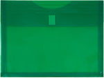 JAM Paper Premium Plastic Document File, Letter, Green, 3/Pack (218V1GRX3)