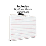 Staples Double Sided Dry-Erase Learning Board, 8.9" x 11.8", 12/Pack (61296-12PK)