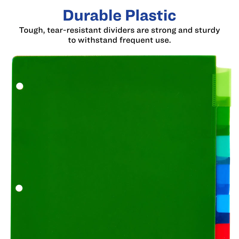 Avery Big Tab Insertable Plastic Divider, 8 Tabs, Multicolor, 1 Set (11901)