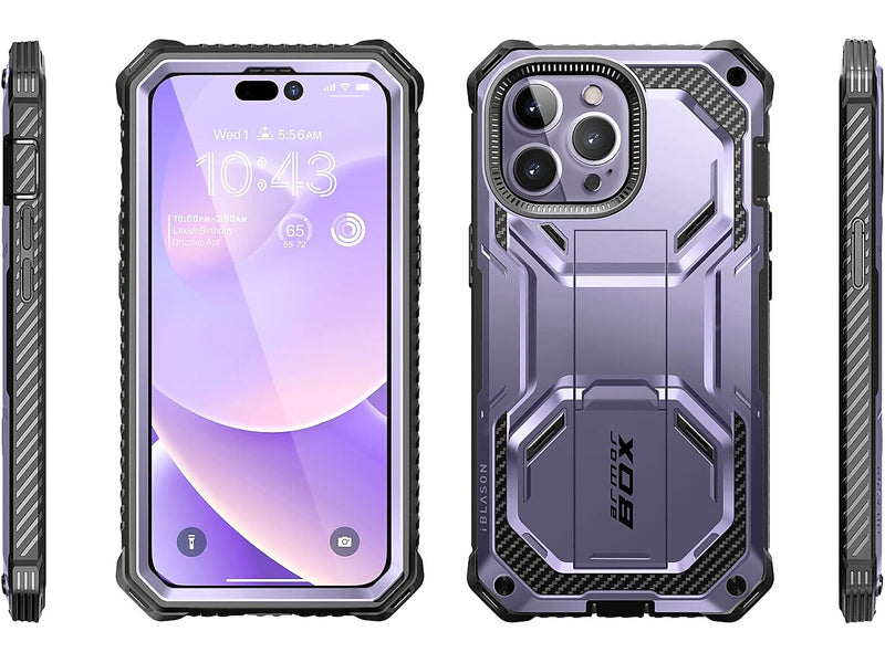 i-Blason Armorbox Metallic Purple Rugged Case for iPhone 14 Pro Max (iPhone2022Pro-6.7-Armorbox-SP-Mauve)