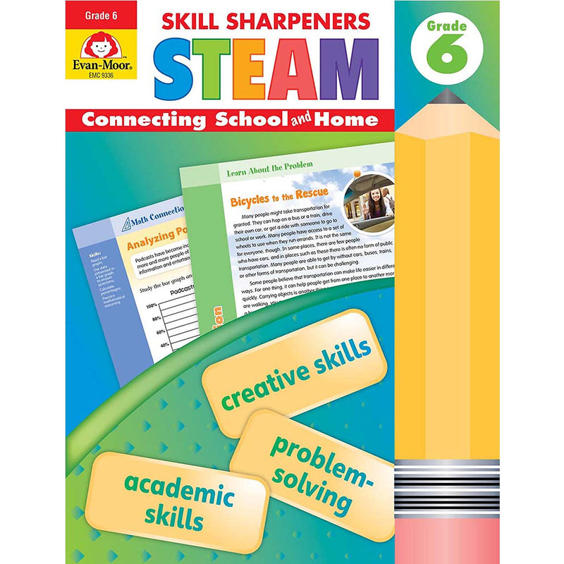 Evan-Moor Educational Publishers Skill Sharpeners STEAM, Grade 6 (EMC9336)