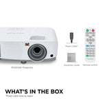 ViewSonic HDMI/USB/Composite Video/Component Video/S-Video DLP High Brightness Projector, White (PA504W)