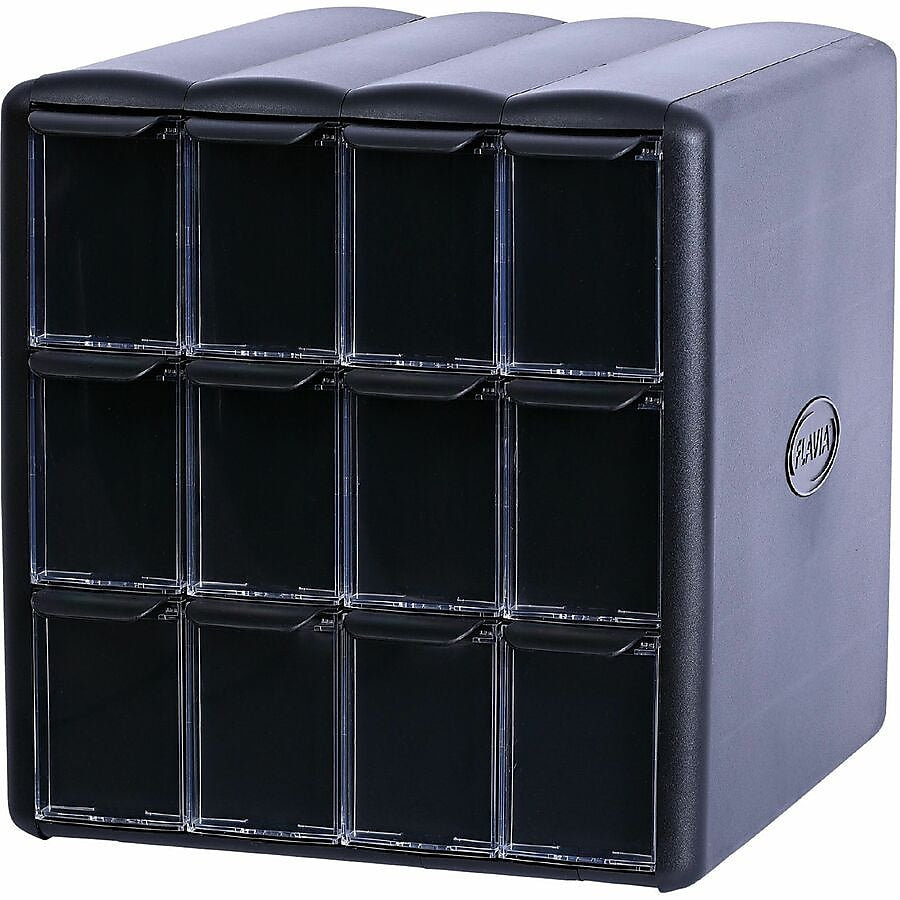 Flavia 12 Compartment Plastic Coffee Freshpack Merchandiser, Black (MDR9180)