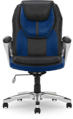Serta Amplify Ergonomic Faux Leather Swivel Executive Chair, Blue (43673B)