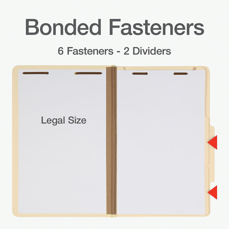 Pendaflex Heavy Duty Classification Folder, 2-Dividers, 2" Expansion, Legal Size, Manila, 10/Box (1006955)