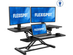 FlexiSpot 40"W Electric Adjustable Standing Desk Converter, Black (EM7L)