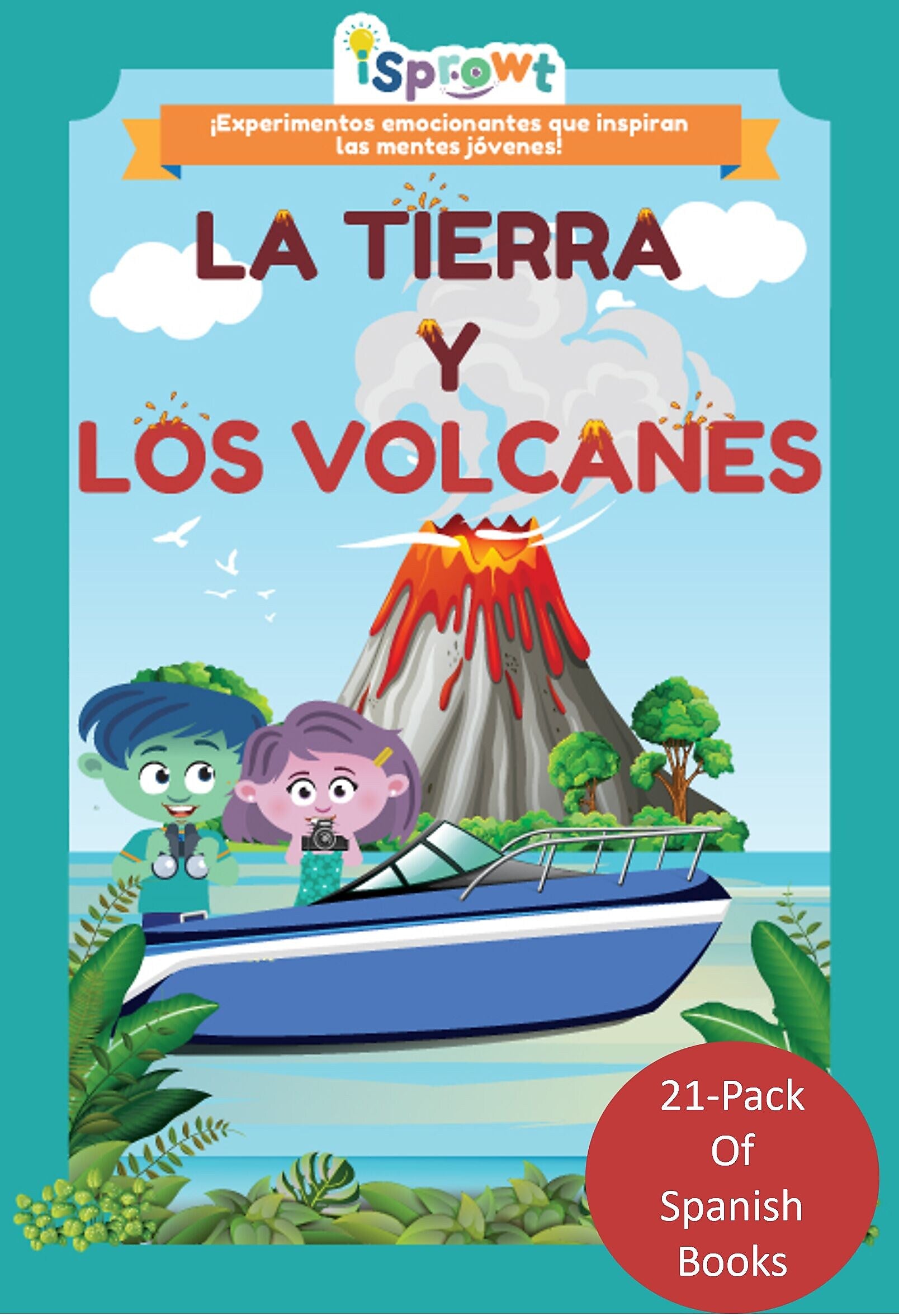 iSprowt Earth & Volcanoes Spanish Translation Workbook Kit, Multicolor (785459614557)