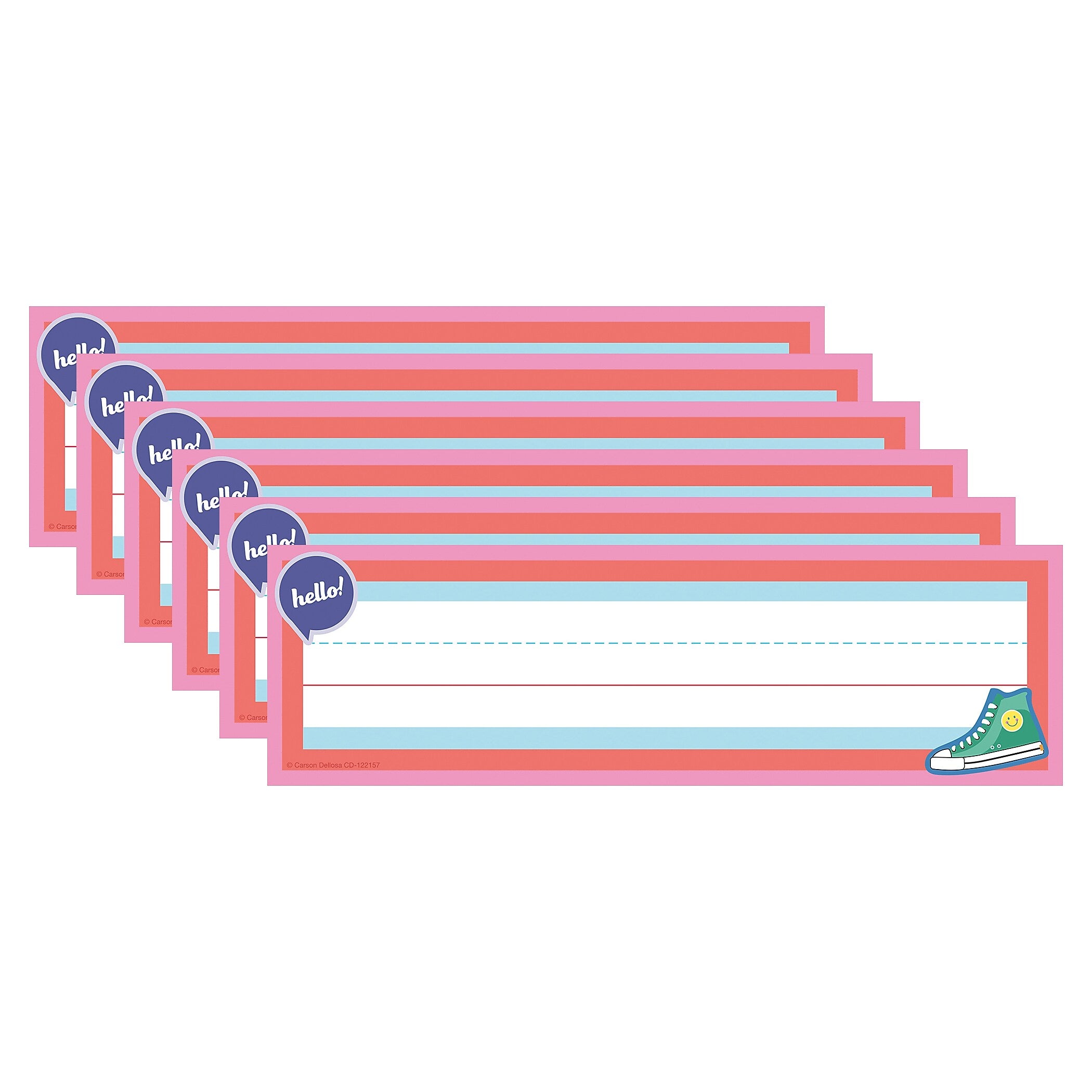 Carson Dellosa Education We Stick Together School Name Plates, 9.5" x 2.875", 36/Pack, 6 Packs/Bundle (CD-122157-6)