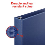 Staples 1 1/2" 3-Ring Non-View Binder, D-Ring, Navy Blue (26413-CC)