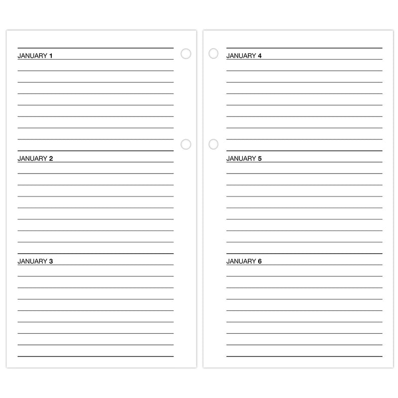 2026 AT-A-GLANCE 8" x 4.5" Daily Calendar Refill Pages, White/Black (E210-50-26)