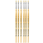 da Vinci JUNIOR BORSTE Tempera Synthetic Student Brush, 6 Brushes/Pack (DVXVA3292-6)