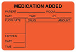 IV Medication Added Label, 3" x 2"