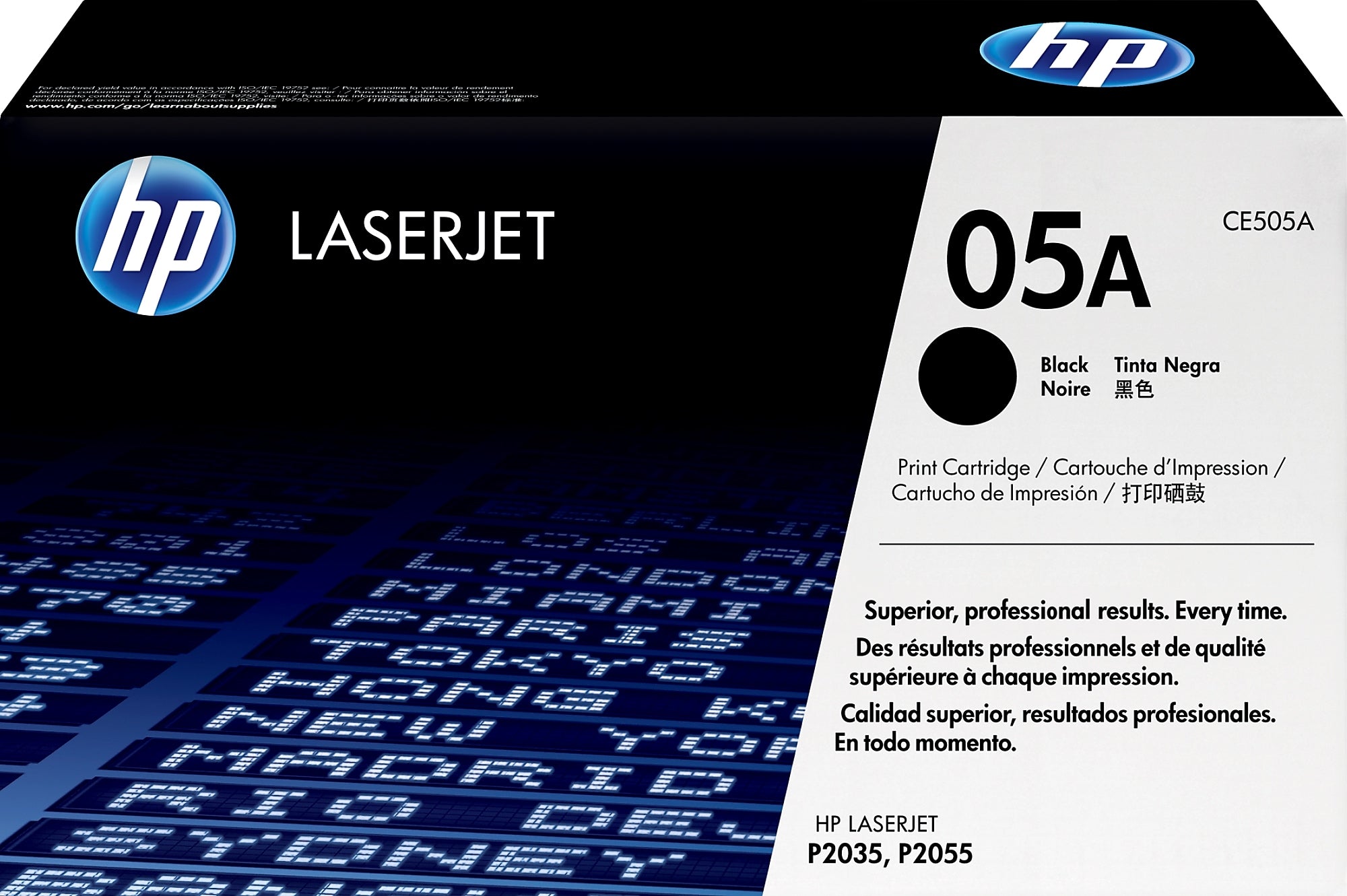HP 05A Black Standard Yield Toner Cartridge, Prints Up to 2,300 pages (CE505A)