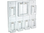 Azar 24" x 24" Pegboard 7-Pocket Wall Brochure Holder, Clear, Each (700675)