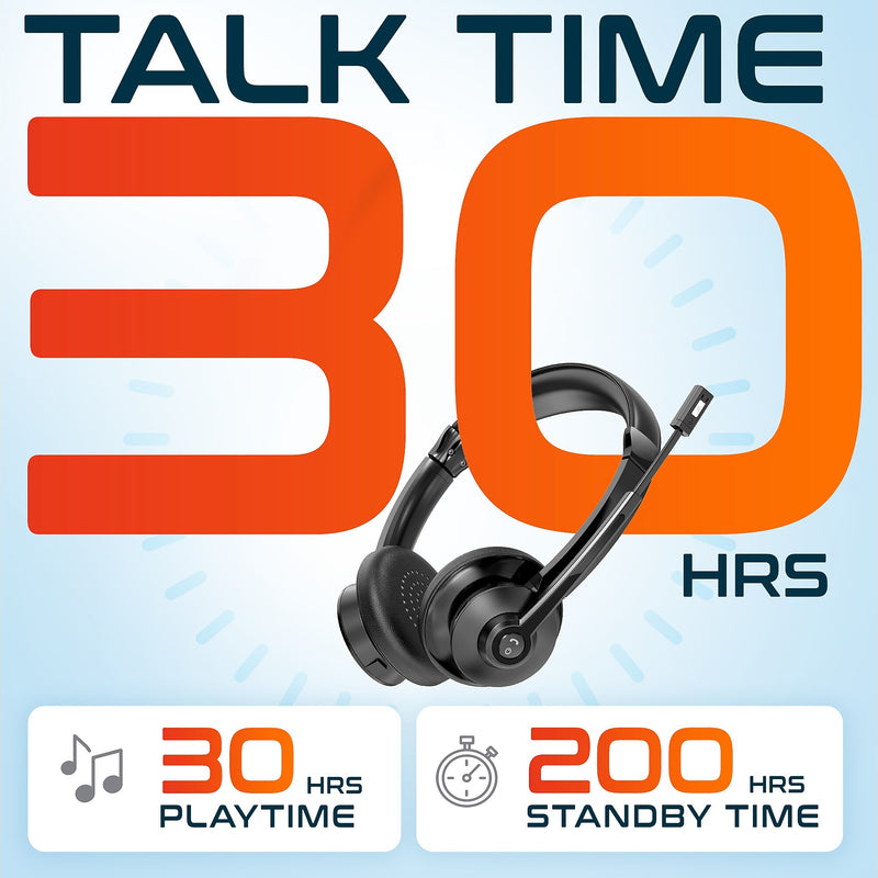 Delton 30X Wireless Noise Canceling Bluetooth Stereo Headset with HS1 Stand (DHSWC130XD)